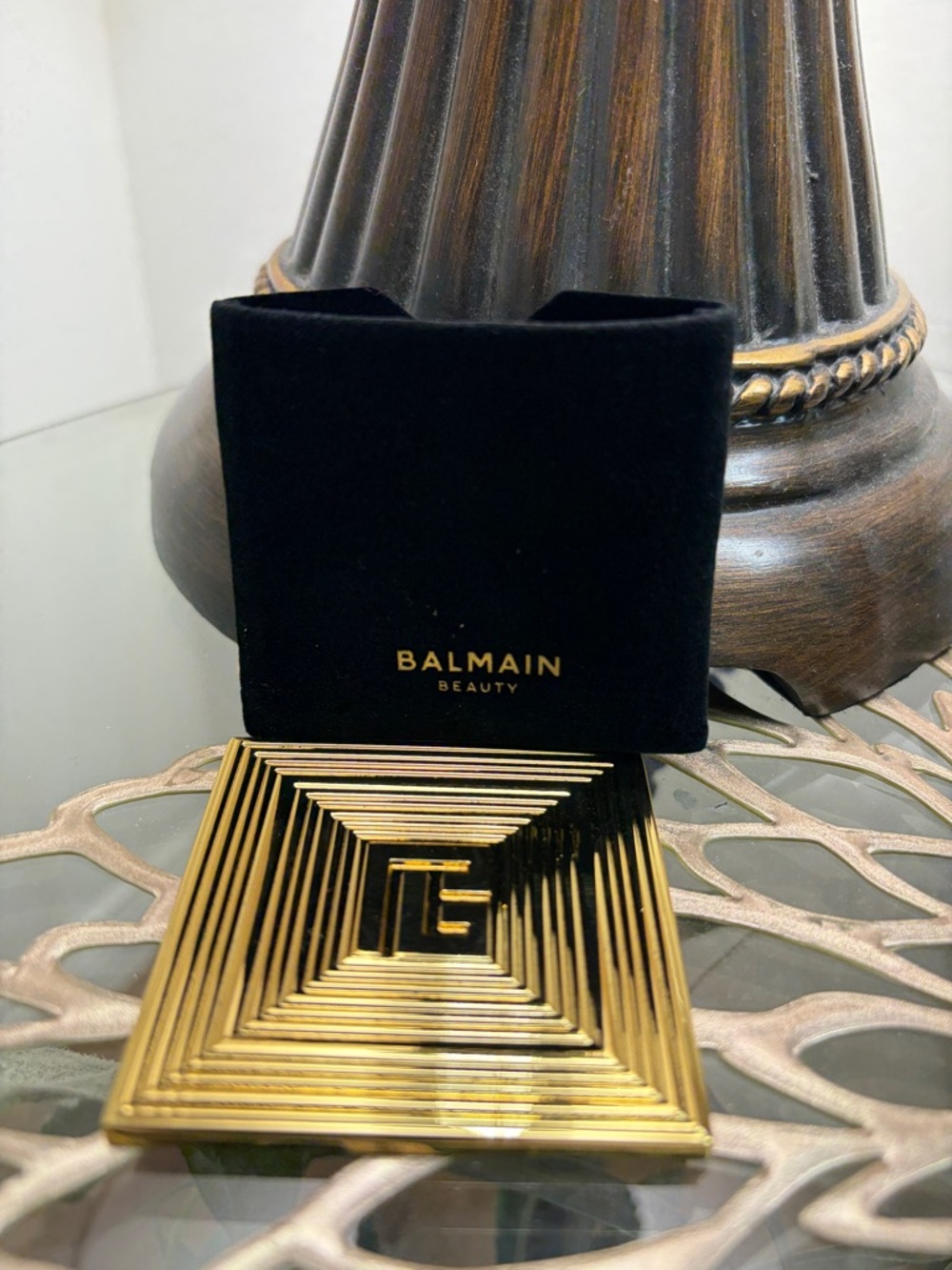 Balmain beauty Gold mirror